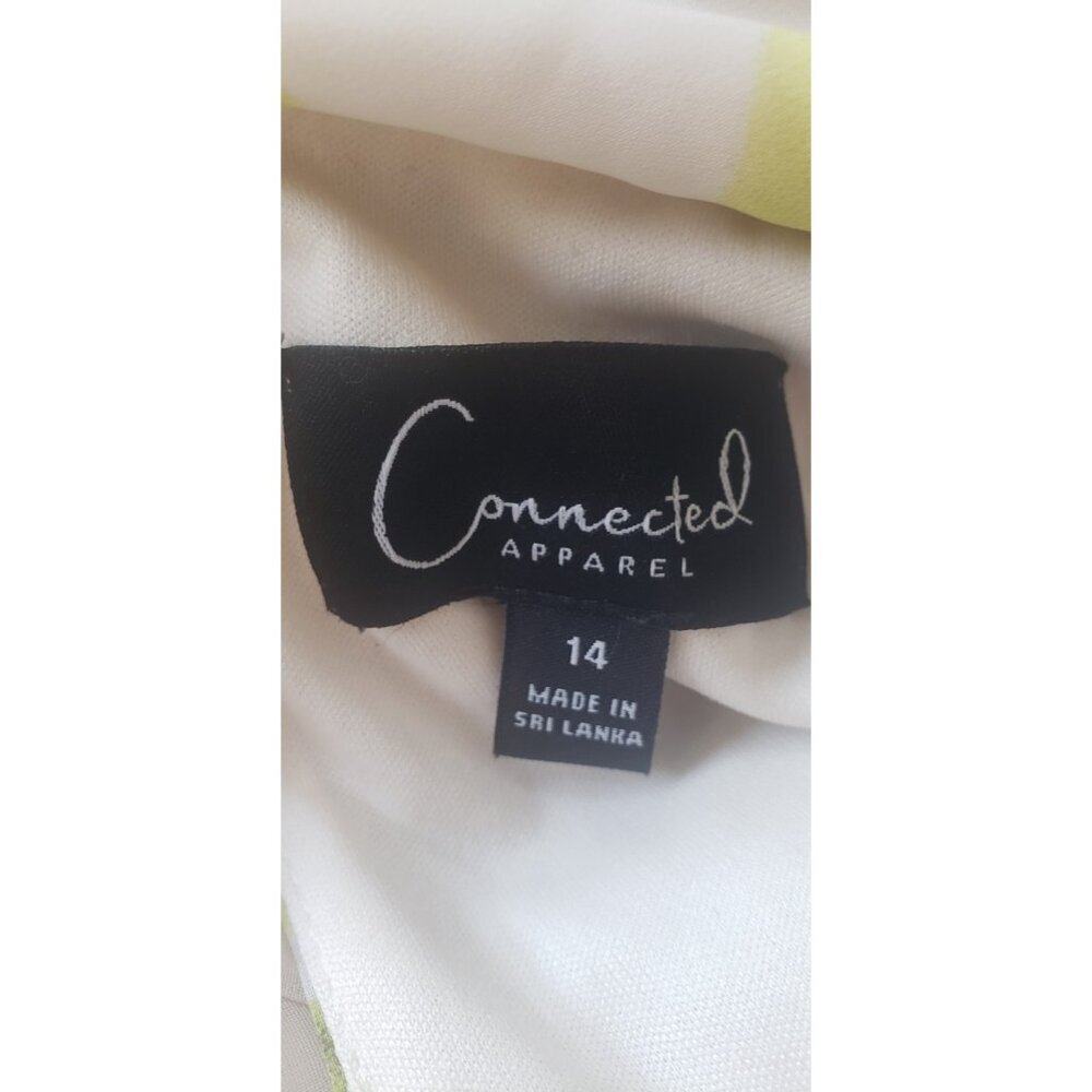 CONNECTED APPAREL CHIFFON FLORAL TRAPEZE DRESS SZ 14 - Picture 8 of 8
